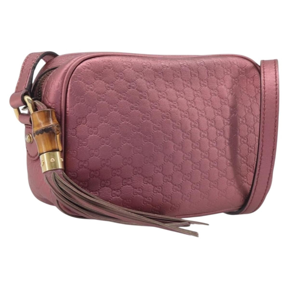 Gucci Sunshine Disco Microguccissima Leather, Pink, Leather, Crossbody Bag