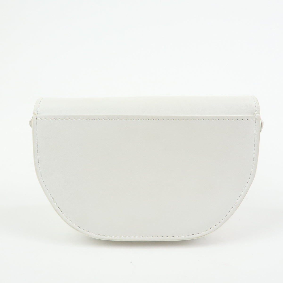 Burberry Olympia Flap Leather, White, Leather, Handbag