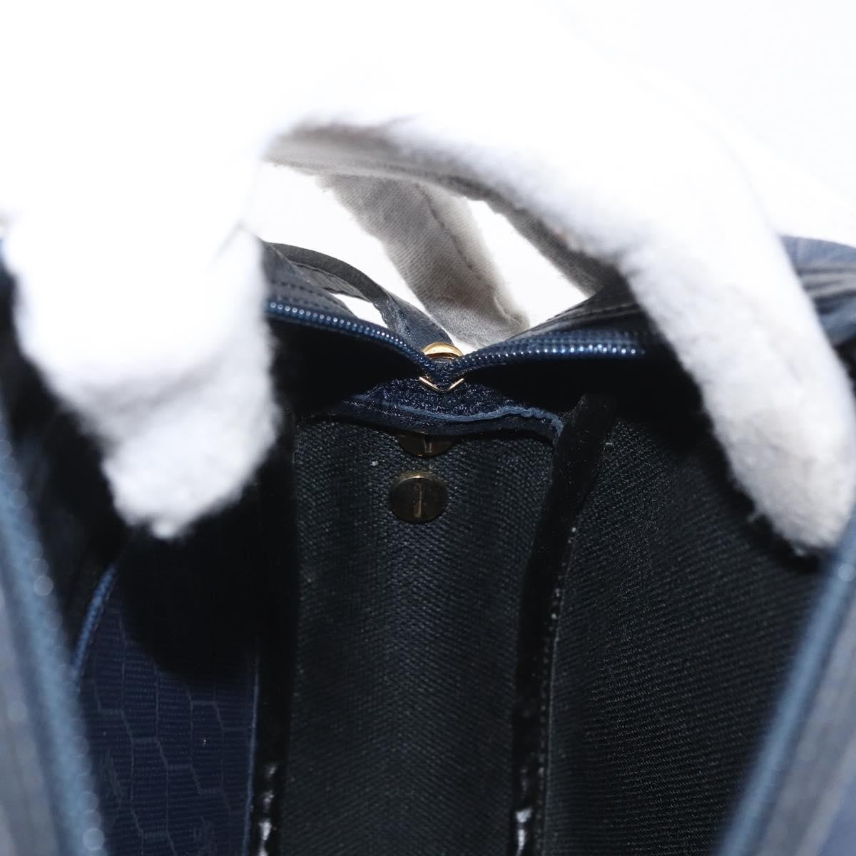 Christian Dior Vintage Honeycomb Canvas, Navy, Canvas, Shoulder Bag