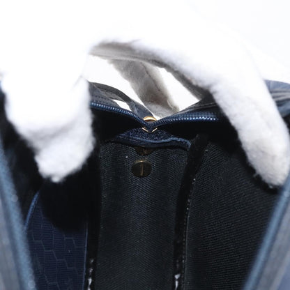 Christian Dior Vintage Honeycomb Canvas, Navy, Canvas, Shoulder Bag