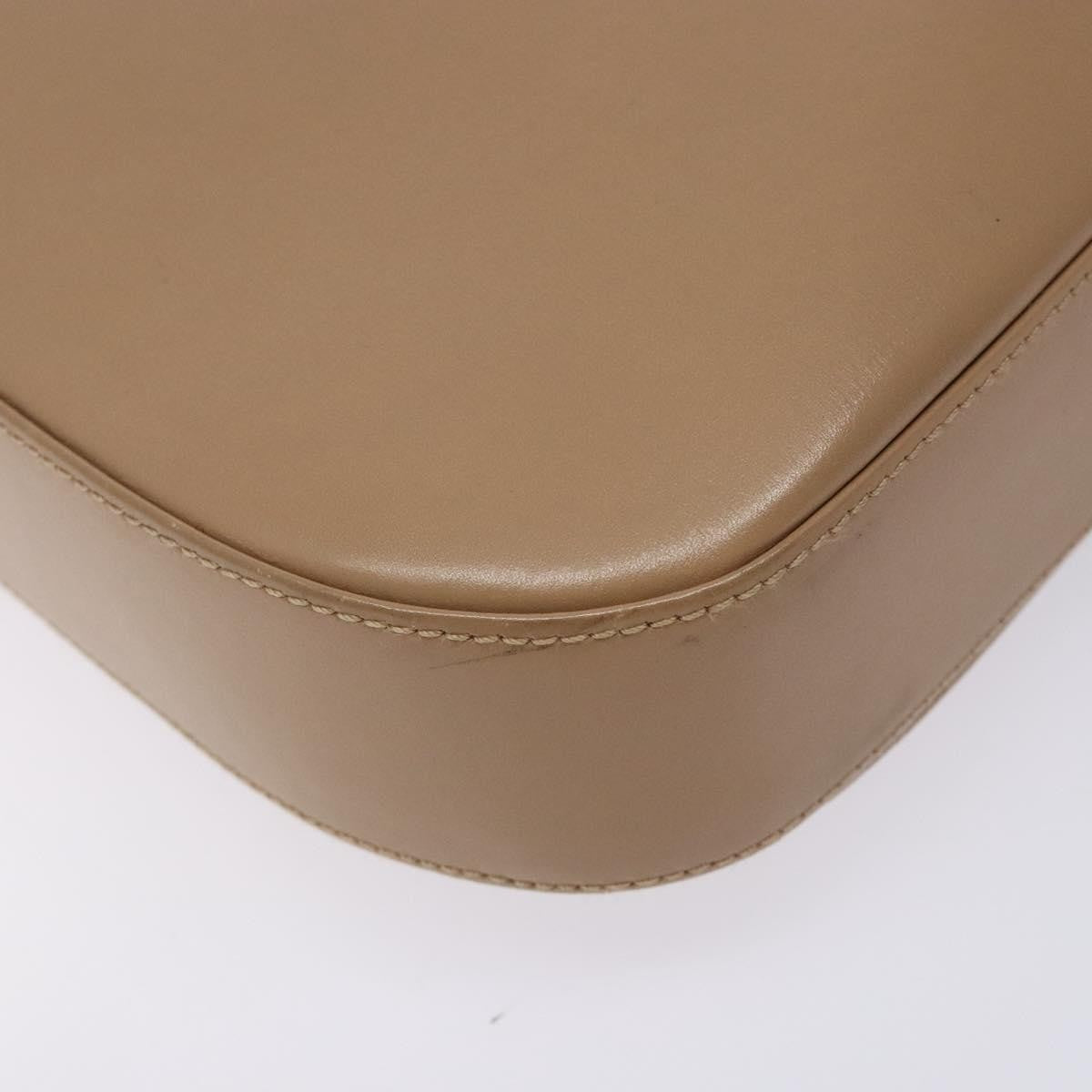 Salvatore Ferragamo Gancini Leather, Beige, Leather, Shoulder Bag