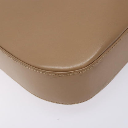 Salvatore Ferragamo Gancini Leather, Beige, Leather, Shoulder Bag