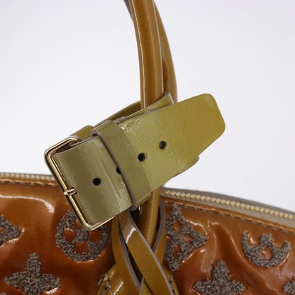 Louis Vuitton Fascination Lockit Patent Lambskin, Brown, Pearl, Handbag
