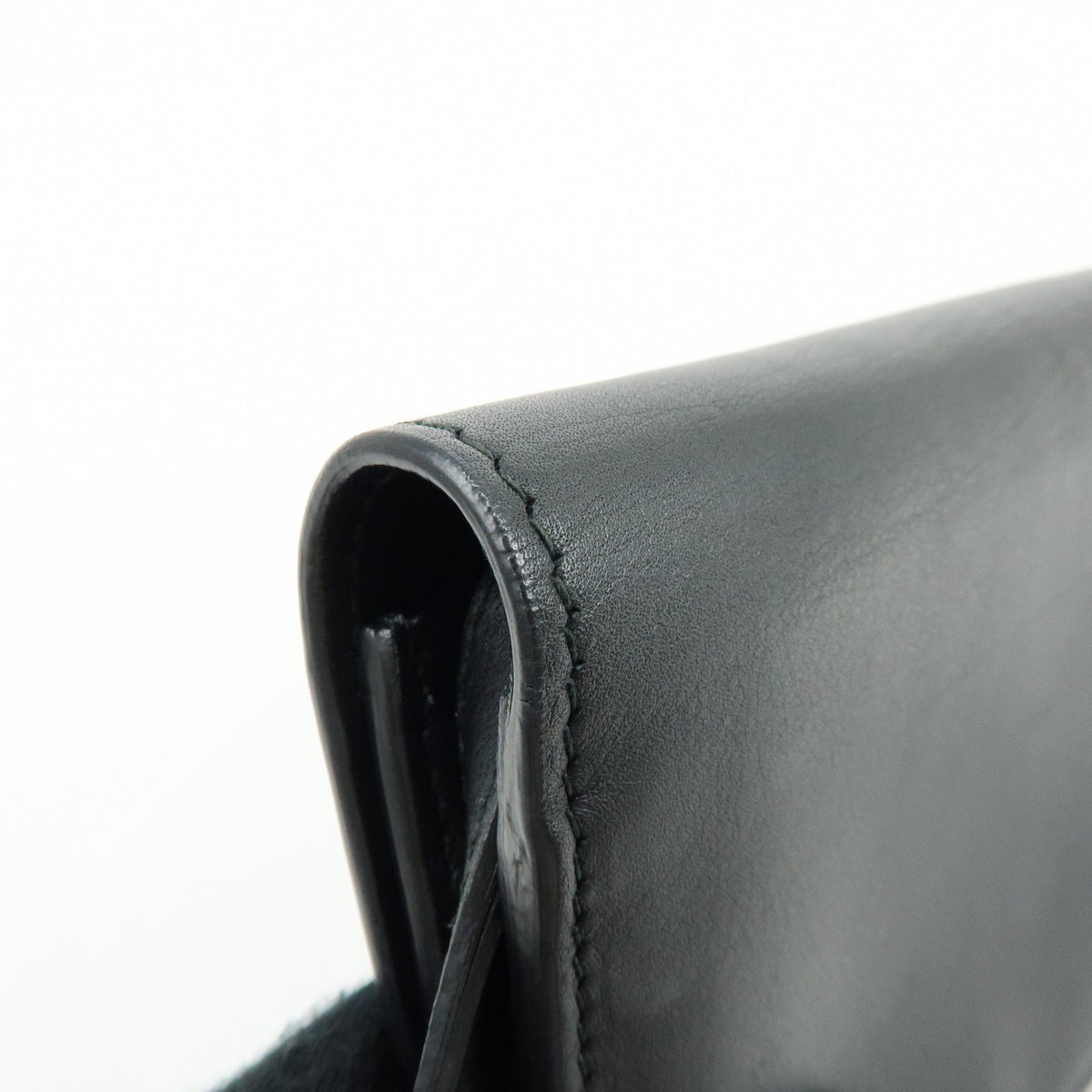 Gucci Interlocking Wallet on Chain Leather, Black, Leather, Crossbody Bag