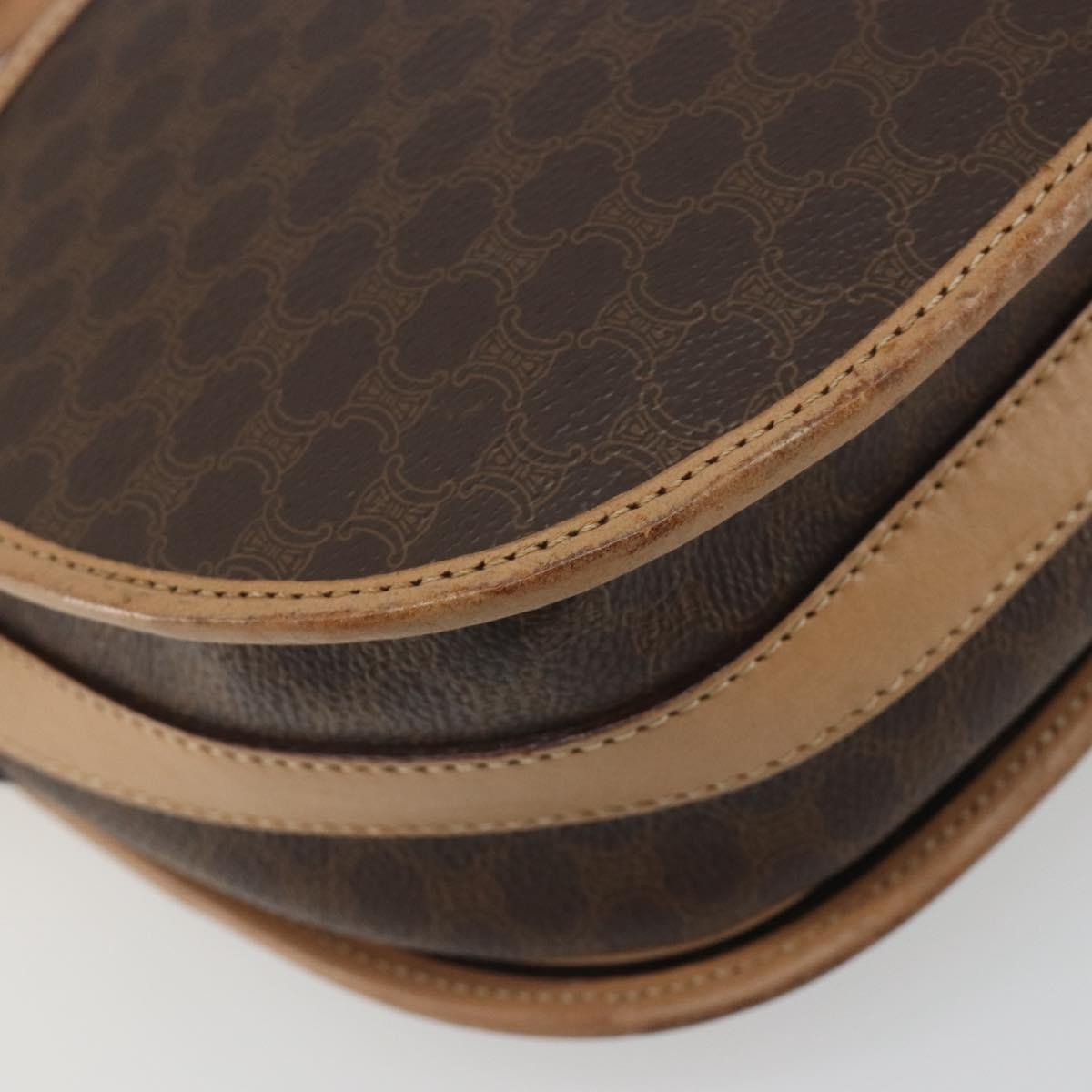 Celine Macadam Canvas, Brown, Canvas, Shoulder Bag