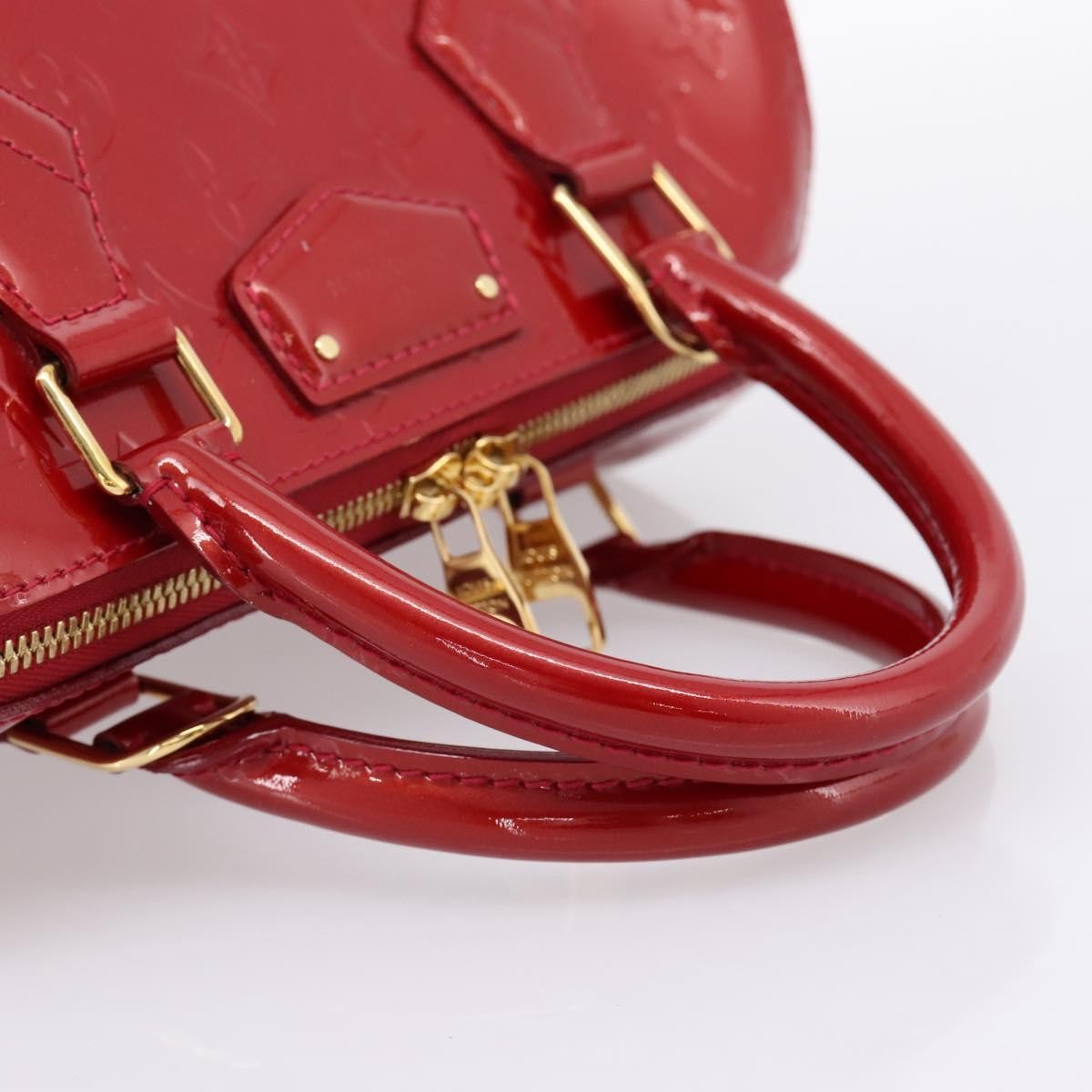 Louis Vuitton Montana Monogram Vernis, Red, Patent Leather, Handbag