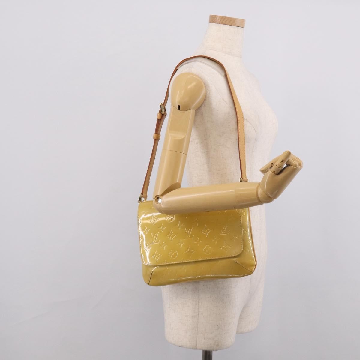 Louis Vuitton Thompson Street Monogram Vernis, Beige, Patent Leather, Shoulder Bag