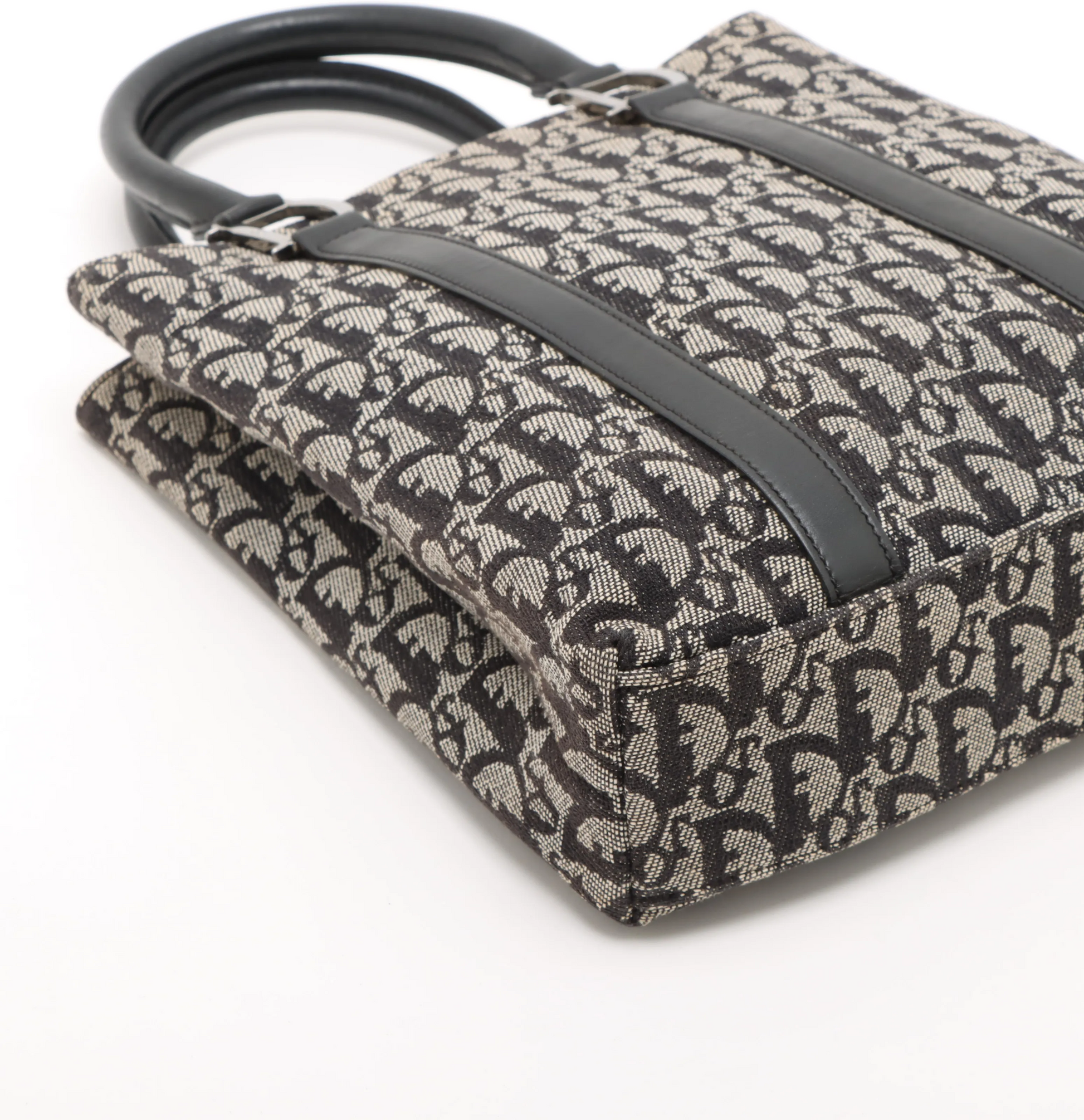 Christian Dior Trotteur Tote Bag Canvas, NAVY, CANVAS, Tote bag