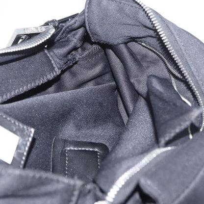 Fendi Baguette Canvas, Black, Nylon, Handbag