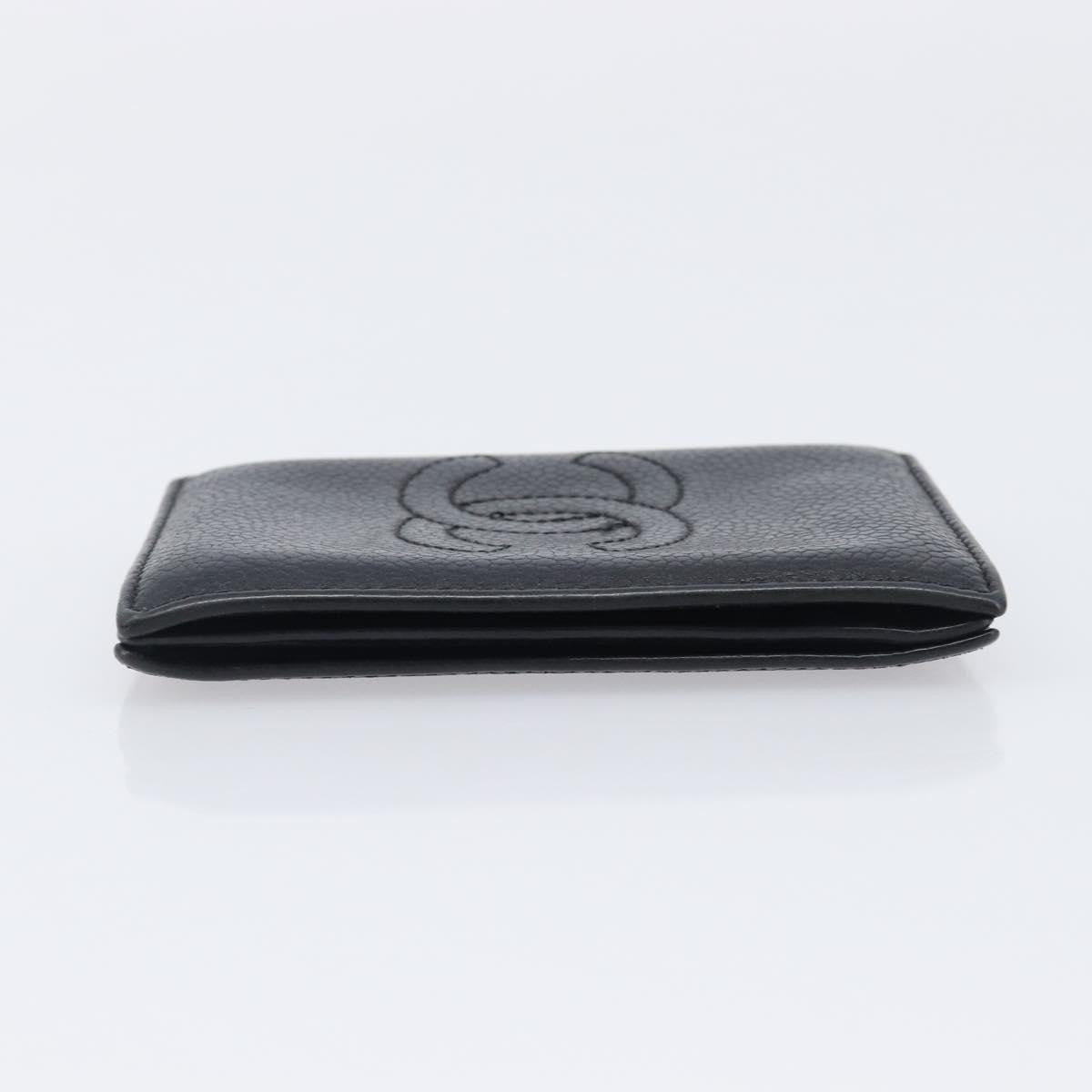 Chanel Timeless Bifold Card Case Caviar, Black, Leather, Card Holder