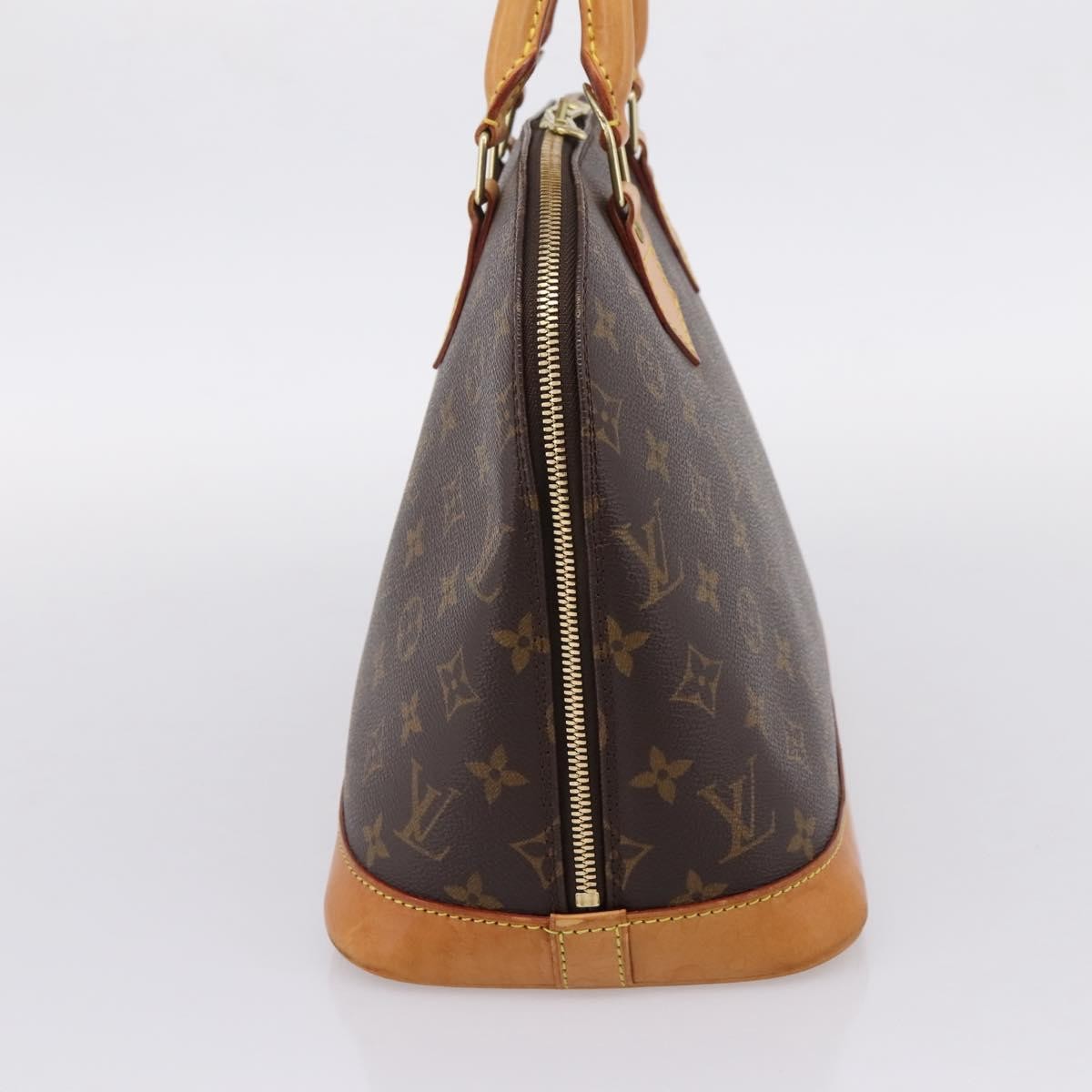 Louis Vuitton Alma Monogram Canvas, Brown, Canvas, Handbag