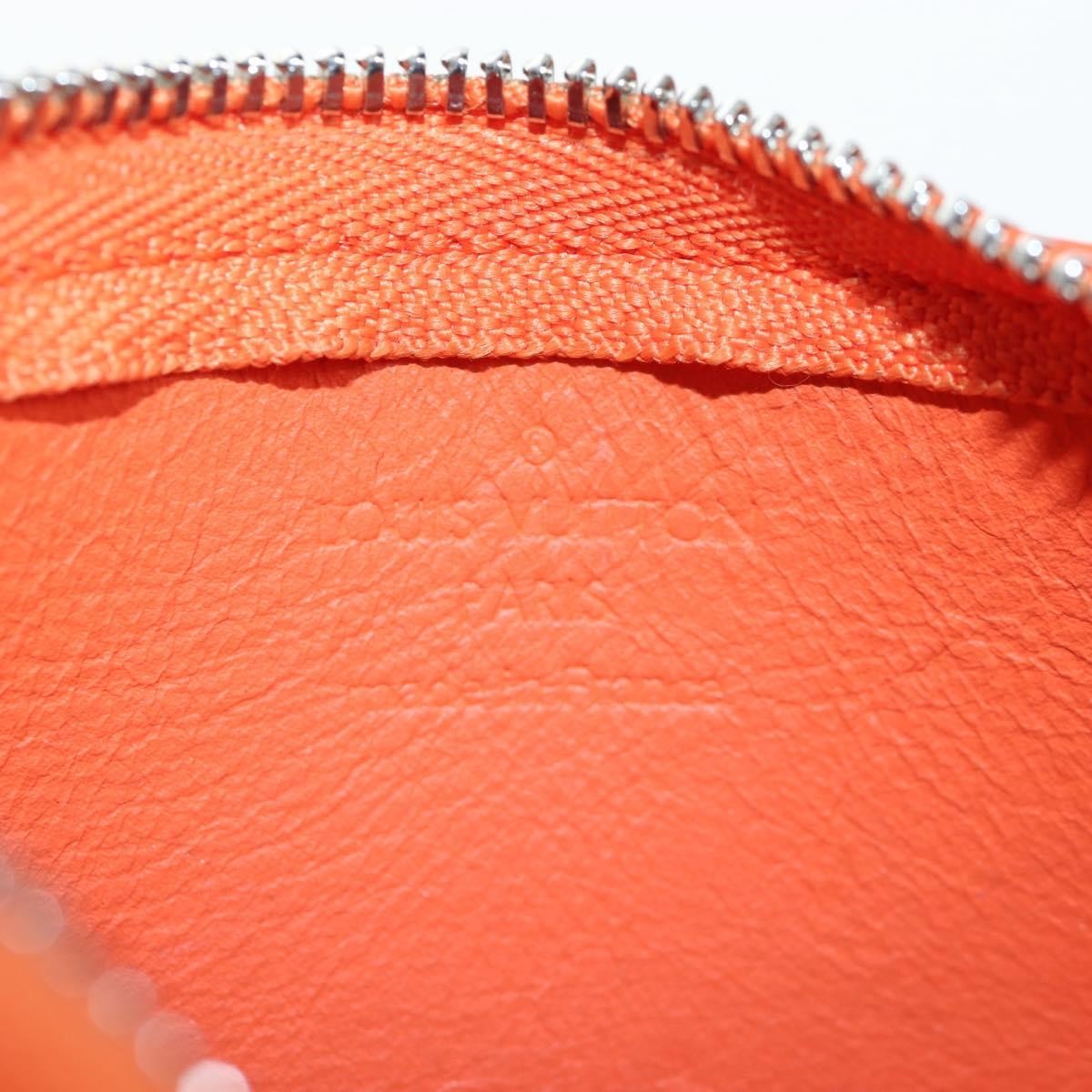 Louis Vuitton Pochette Clés Everyday LV leather, Orange, Leather, Wallet