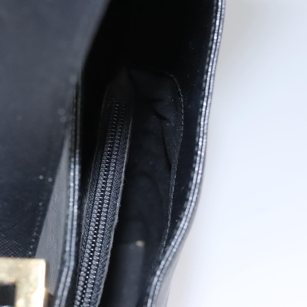Salvatore Ferragamo Gancio Flap Hobo Leather, Black, Leather, Shoulder Bag