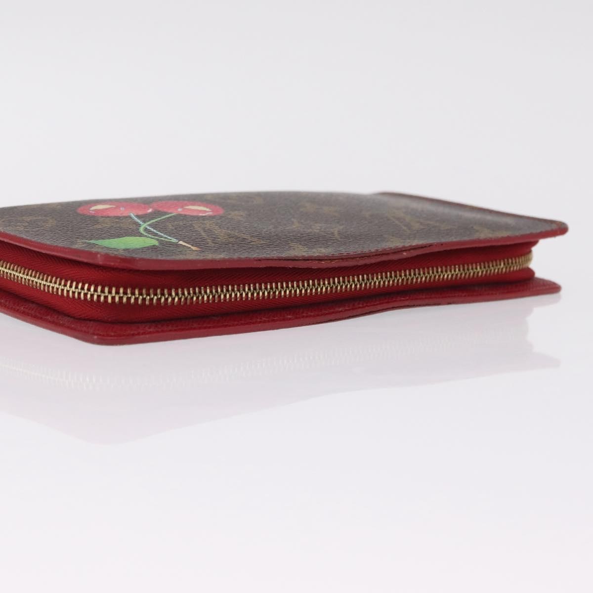 Louis Vuitton Porte-Monnaie Zippy Limited Edition Monogram Cerises, Red, Canvas, Wallet
