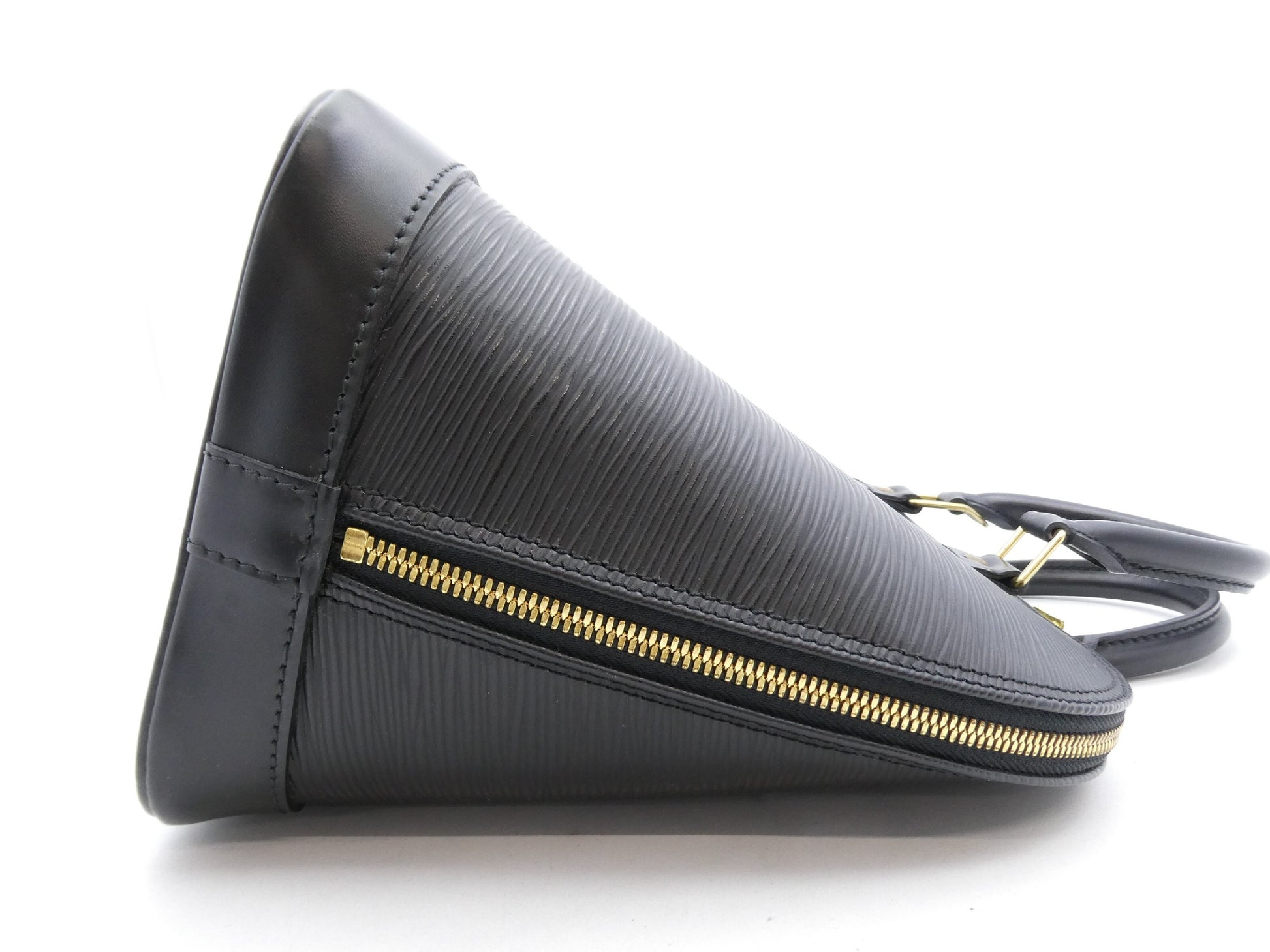 Louis Vuitton Alma Handbag Epi Leather, Black, Leather, Handbag