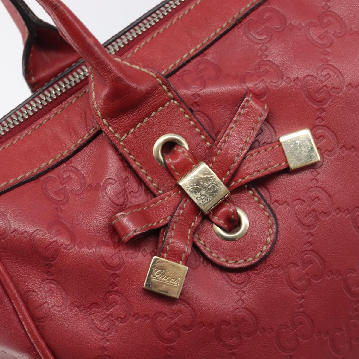 Gucci Princy Boston Guccissima Leather, Red, Leather, Handbag