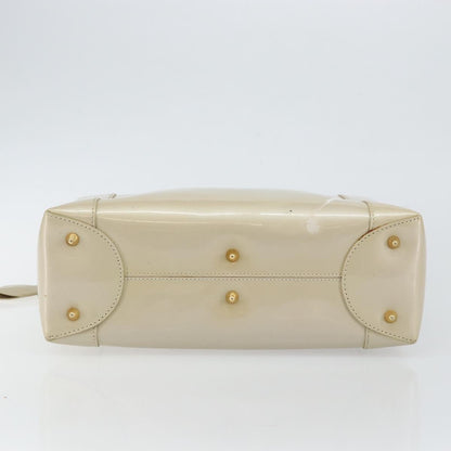 Christian Dior Diorissimo Tote Patent leather, BEIGE, LEATHER, Tote bag