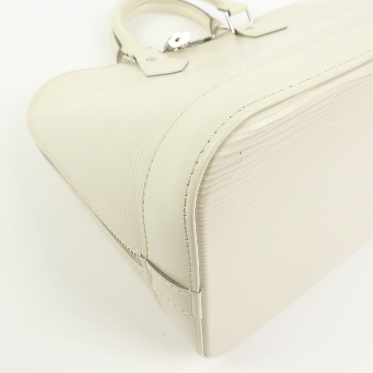Louis Vuitton Alma Epi Leather, White, Leather, Handbag