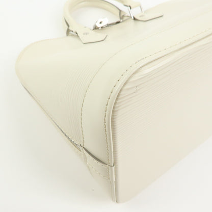Louis Vuitton Alma Epi Leather, White, Leather, Handbag