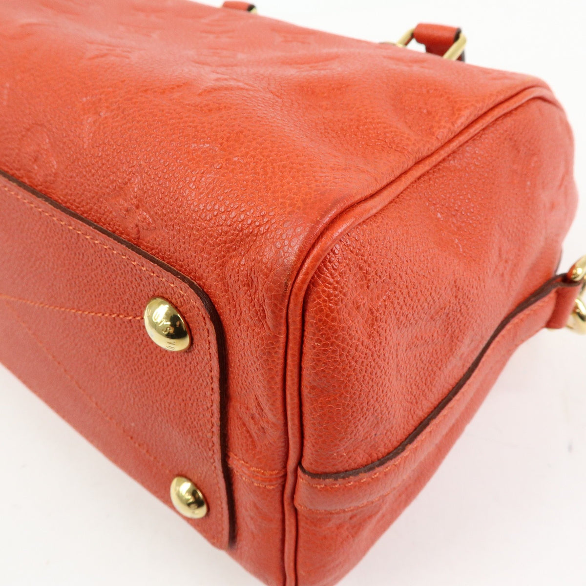 Louis Vuitton Speedy Bandouliere Monogram Empreinte Leather, Orange, Leather, Handbag