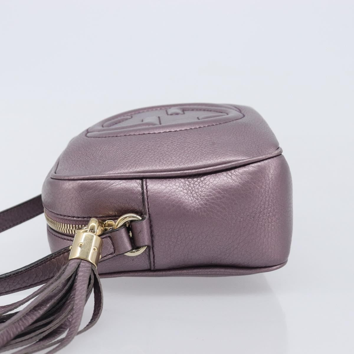 Gucci Soho Disco Leather, Pink, Leather, Crossbody Bag