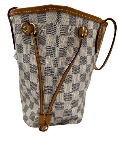 Louis Vuitton Neverfull Tote Damier, White, Canvas, Handbag