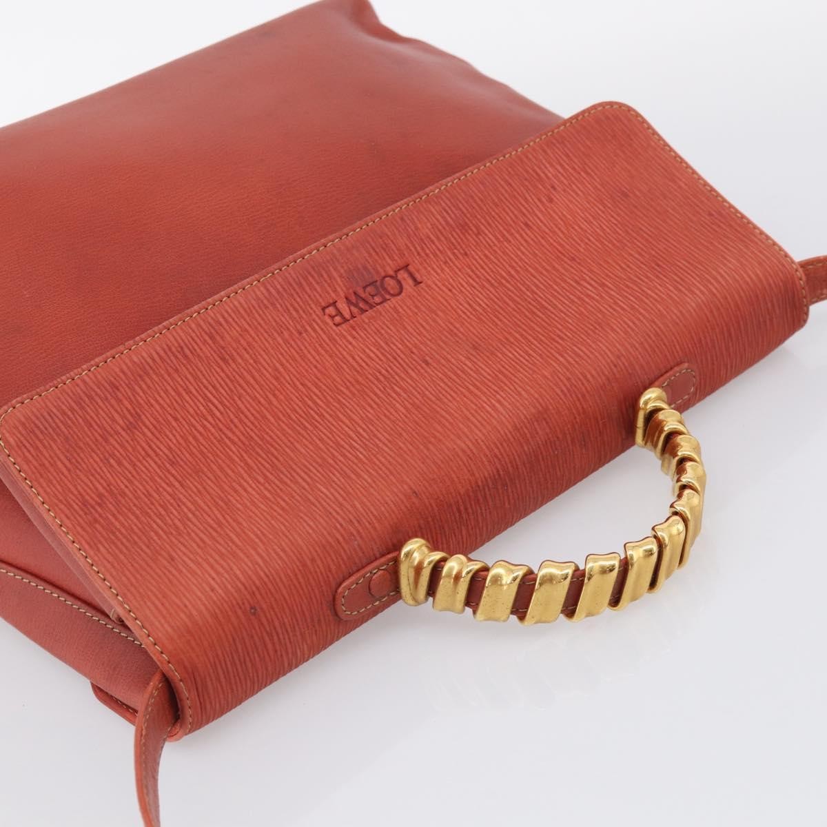Loewe Vintage Velazquez Top Handle Leather, Orange, Leather, Handbag