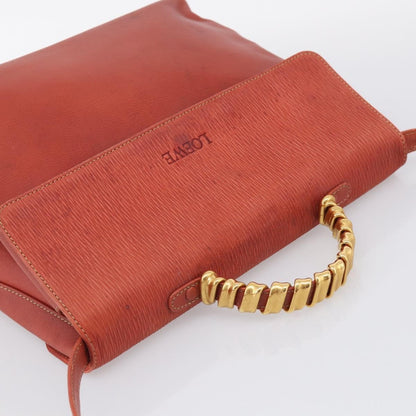 Loewe Vintage Velazquez Top Handle Leather, Orange, Leather, Handbag