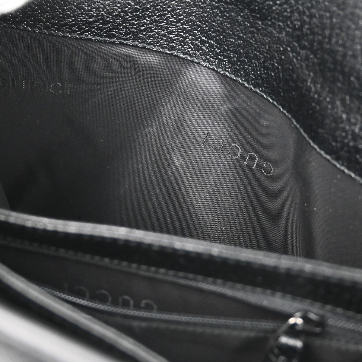 Gucci Vintage Leather, Black, Leather, Shoulder Bag
