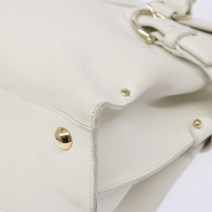 Salvatore Ferragamo Virna Satchel Leather, White, Leather, Handbag