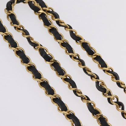 Chanel Vintage Logo Chain Belt Metal and Leather, Gold, Metal, Belt