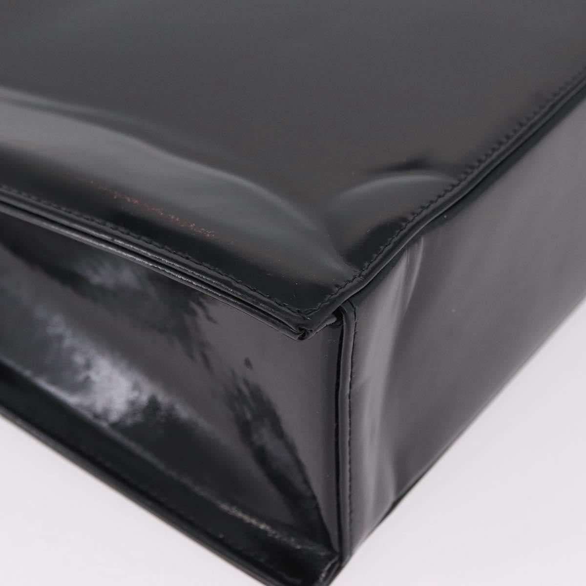 Chanel Vintage CC Box Flap Leather, Black, Patent Leather, Handbag