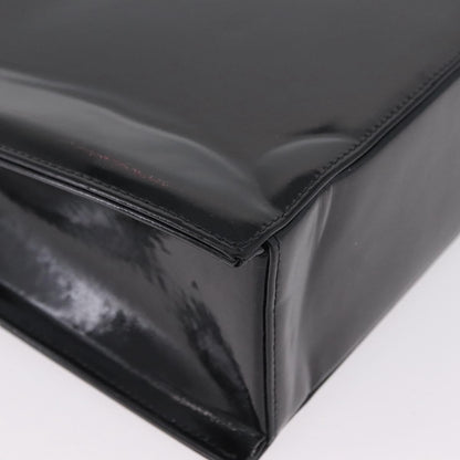 Chanel Vintage CC Box Flap Leather, Black, Patent Leather, Handbag