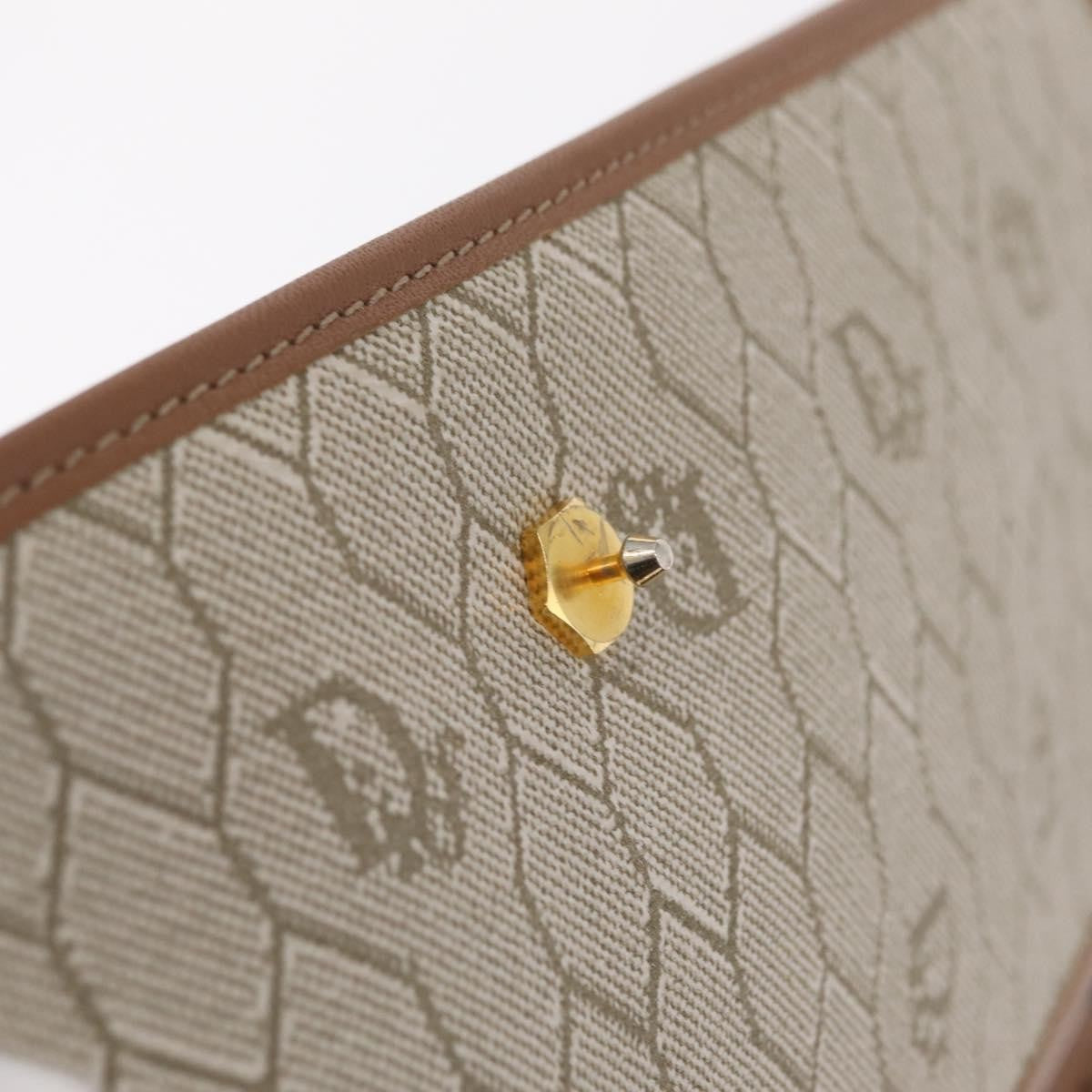 Christian Dior Vintage Honeycomb Canvas, Beige, Canvas, Shoulder Bag