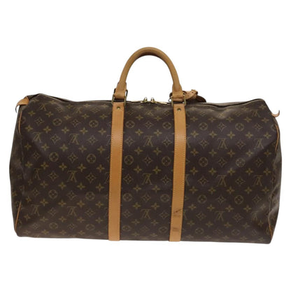 Louis Vuitton Keepall Bag Monogram Canvas, BROWN, CANVAS, Travel bag