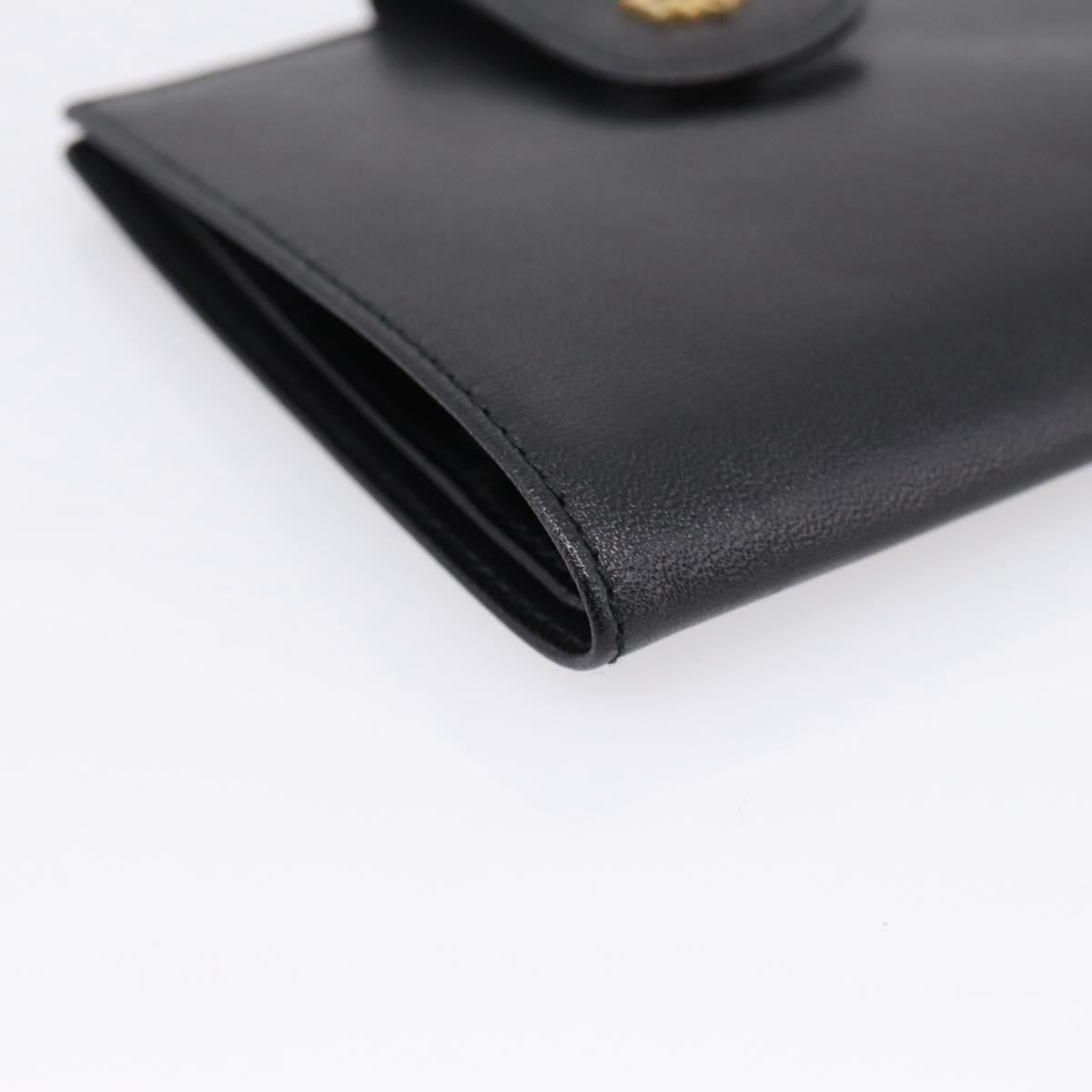 Christian Dior Bifold Card Holder Leather, Black, Leather, Card Holder