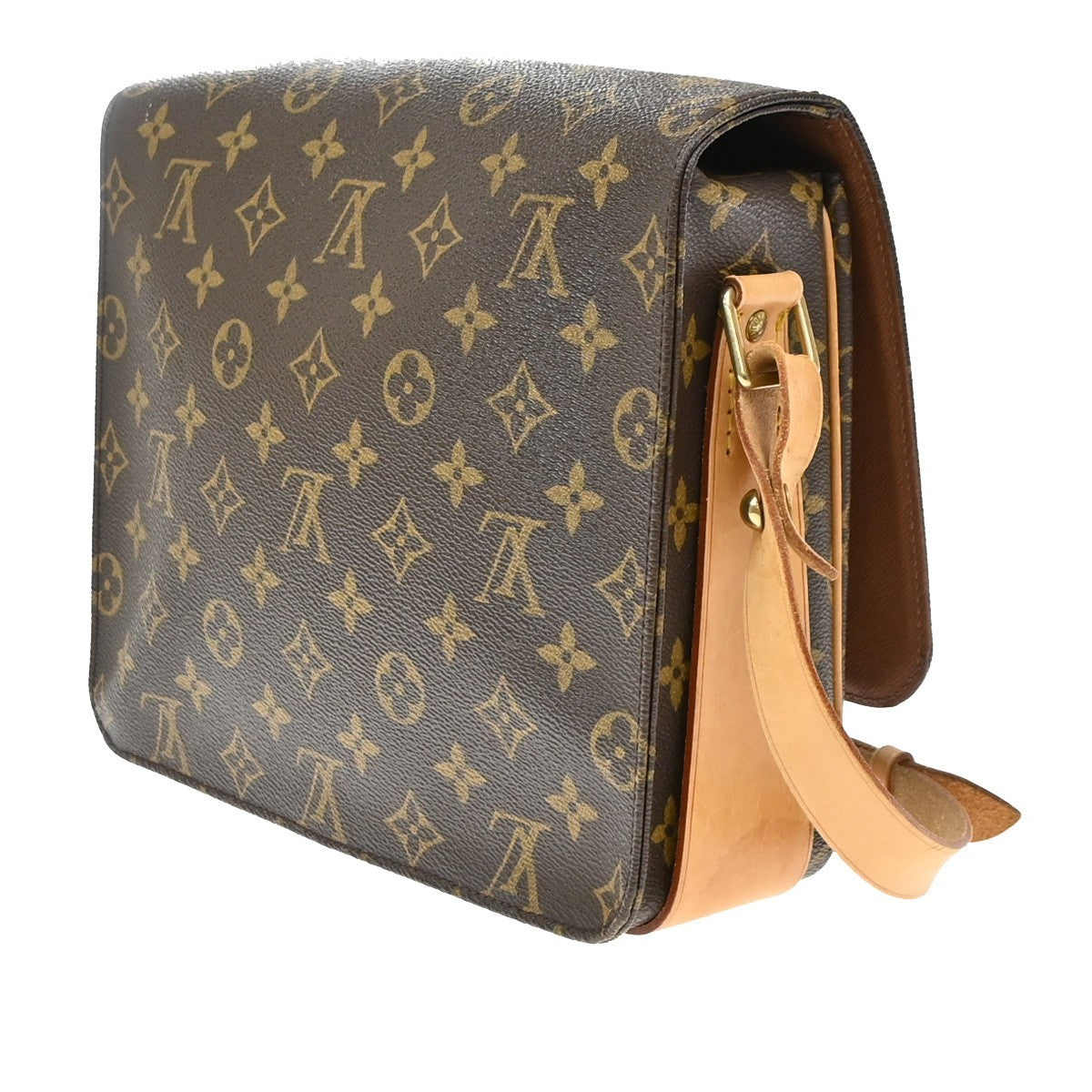 Louis Vuitton Cartouchiere Monogram Canvas, Brown, Canvas, Handbag