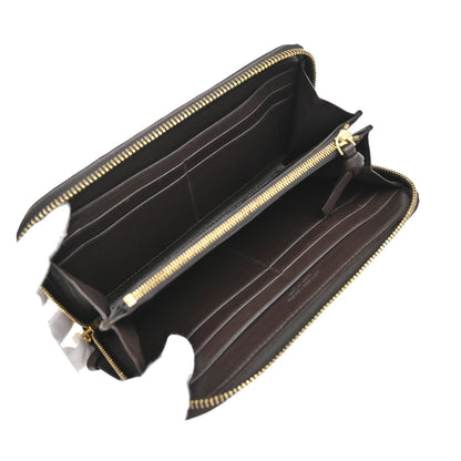 Bottega Veneta Intrecciato Long Zip Leather, Brown, Leather, Wallet