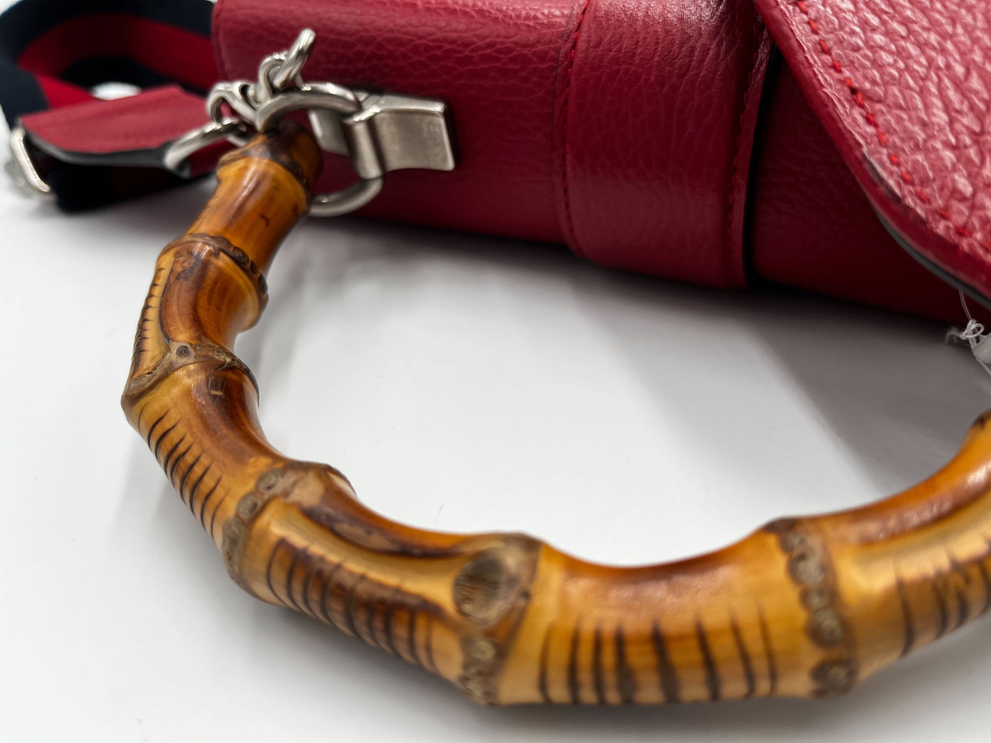 Gucci Dionysus Bamboo Top Handle Bag Leather, RED, LEATHER, Handbag