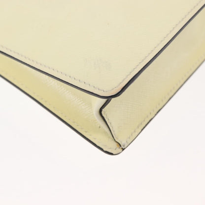 Prada Envelope Wallet on Chain Saffiano Leather, White, Leather, Crossbody Bag