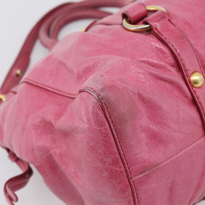 Miu Miu Vitello Lux Leather, Pink, Leather, Handbag