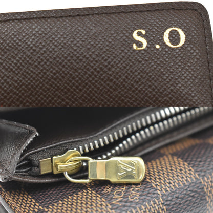Louis Vuitton Alexandra Damier, Brown, Canvas, Wallet