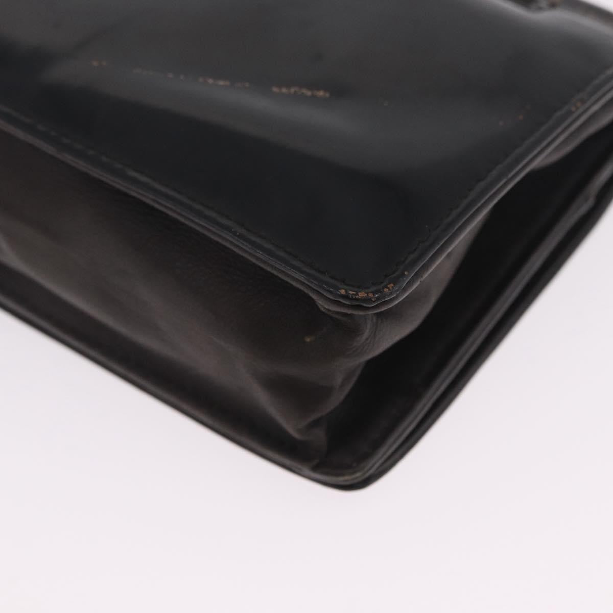 Chanel Vintage CC Wallet on Chain Patent, Black, Patent Leather, Crossbody Bag