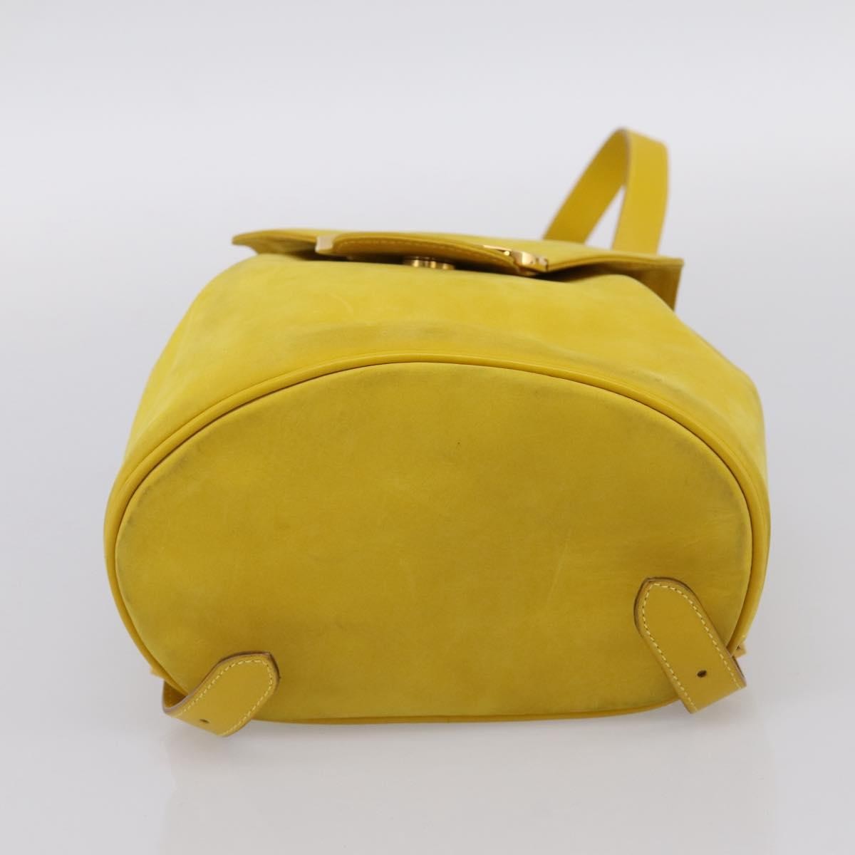 Salvatore Ferragamo Gancini Suede, Yellow, Suede, Backpack