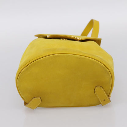 Salvatore Ferragamo Gancini Suede, Yellow, Suede, Backpack