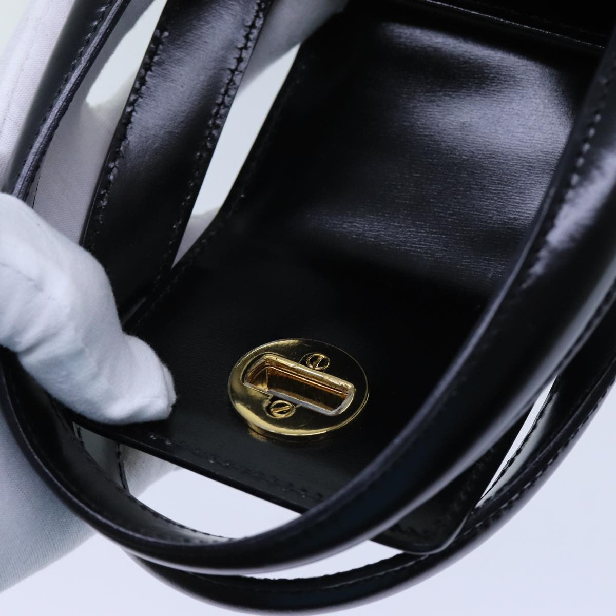 Bvlgari Handbag Leather, Black, Leather, Handbag