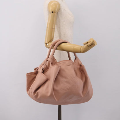 Loewe Anagram Logo Nappa Aire Hand Leather, Pink, Leather, Handbag