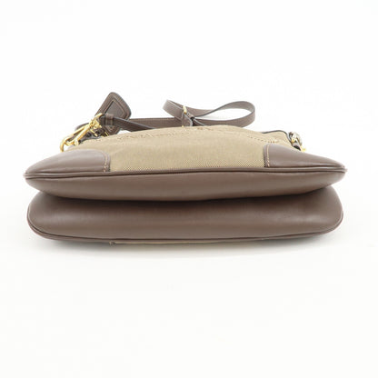 Prada Logo Canvas, Beige, Canvas, Tote Bag