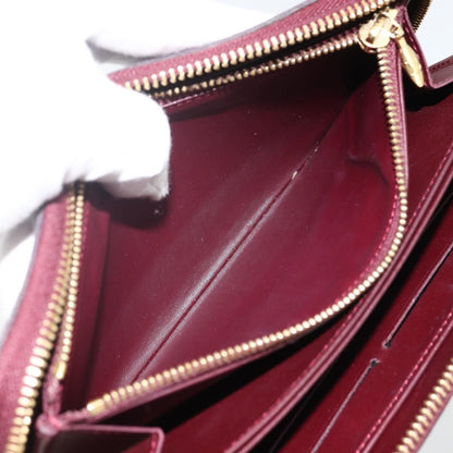 Louis Vuitton Zippy Leather, Red, Patent Leather, Wallet