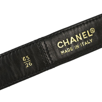 Chanel CC Turnlock Belt Leather, Black, Leather, Belt